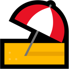 Emoji Payung di Tanah Microsoft