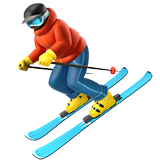 Emoji Pemain Ski Apple