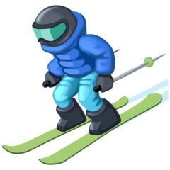 Emoji Pemain Ski Facebook