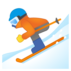 Emoji Pemain Ski Google