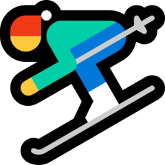 Emoji Pemain Ski Microsoft