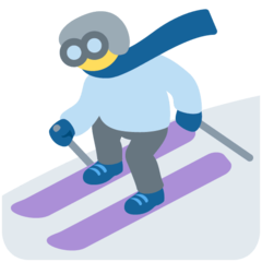 Emoji Pemain Ski Twitter