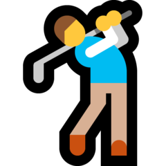 Emoji Pria Bermain Golf Microsoft