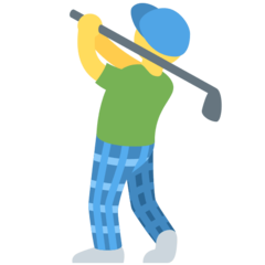 Emoji Pria Bermain Golf Twitter