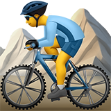 Emoji Pria Bersepeda Gunung Apple