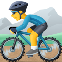 Emoji Pria Bersepeda Gunung Facebook