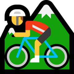 Emoji Pria Bersepeda Gunung Microsoft