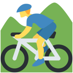 Emoji Pria Bersepeda Gunung Twitter