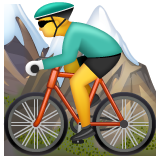 Emoji Pria Bersepeda Gunung WhatsApp