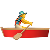 Emoji Pria Mendayung Perahu Apple