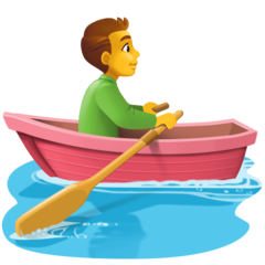 Emoji Pria Mendayung Perahu Facebook