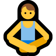 Emoji Pria dalam Posisi Lotus Microsoft