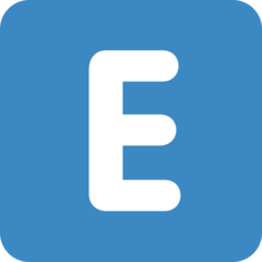 Emoji Simbol Indikator Regional Huruf E Twitter