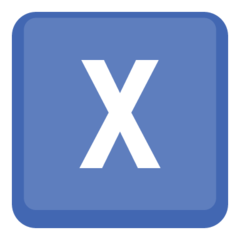Emoji Simbol Indikator Regional Huruf X Facebook