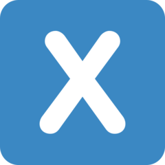 Emoji Simbol Indikator Regional Huruf X Twitter