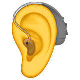Emoji Telinga dengan Alat Bantu Dengar Apple