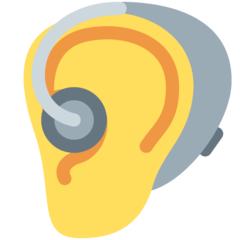 Emoji Telinga dengan Alat Bantu Dengar Twitter
