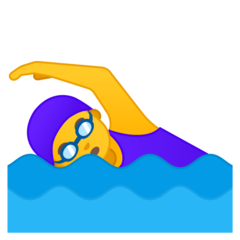 Emoji Wanita Berenang Google