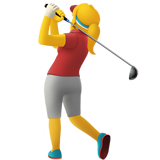 Emoji Wanita Bermain Golf Apple