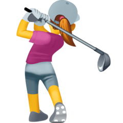 Emoji Wanita Bermain Golf Facebook