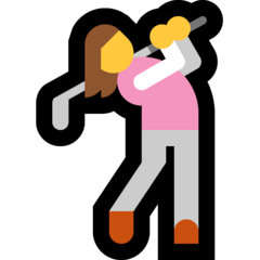 Emoji Wanita Bermain Golf Microsoft