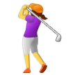 Emoji Wanita Bermain Golf Samsung