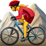 Emoji Wanita Bersepeda Gunung Apple