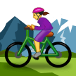 Emoji Wanita Bersepeda Gunung Samsung