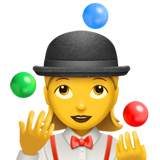 Emoji Wanita Juggling Apple