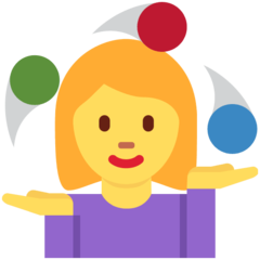 Emoji Wanita Juggling Twitter