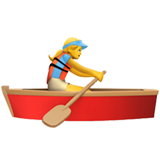 Emoji Wanita Mendayung Perahu Apple