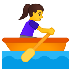 Emoji Wanita Mendayung Perahu Google