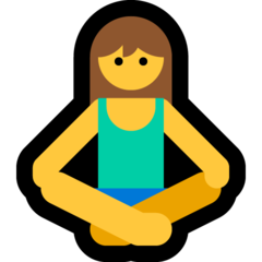 Emoji Wanita dalam Posisi Lotus Microsoft