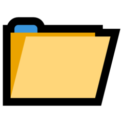Emoji Folder Berkas Microsoft