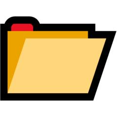 Emoji Folder Berkas Terbuka Microsoft