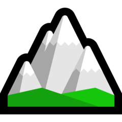 Emoji Gunung Tertutup Salju Microsoft
