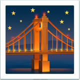Emoji Jembatan di Malam Hari Apple