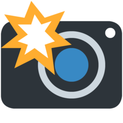 Emoji Kamera dengan Flash Twitter