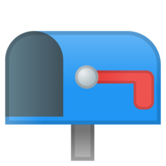 Emoji Kotak Surat Terbuka dengan Bendera Diturunkan Google