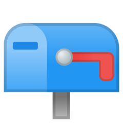 Emoji Kotak Surat Tertutup dengan Bendera Diturunkan Google