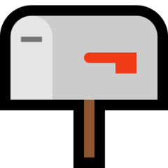 Emoji Kotak Surat Tertutup dengan Bendera Diturunkan Microsoft