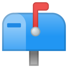 Emoji Kotak Surat Tertutup dengan Bendera Terangkat Google