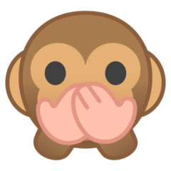 Emoji Monyet Jangan Berbicara yang Buruk Google