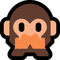 Emoji Monyet Jangan Berbicara yang Buruk Microsoft