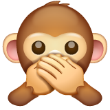 Emoji Monyet Jangan Berbicara yang Buruk WhatsApp