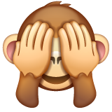 Emoji Monyet Jangan Melihat yang Buruk WhatsApp