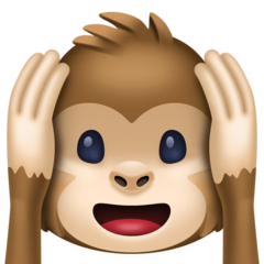 Emoji Monyet Jangan Mendengar yang Buruk Facebook
