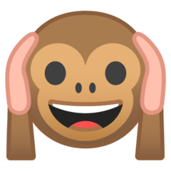Emoji Monyet Jangan Mendengar yang Buruk Google