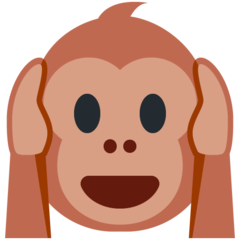 Emoji Monyet Jangan Mendengar yang Buruk Twitter