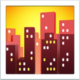 Emoji Pemandangan Kota Saat Senja Apple